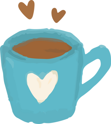 Coffe Cup With Heart Illustration